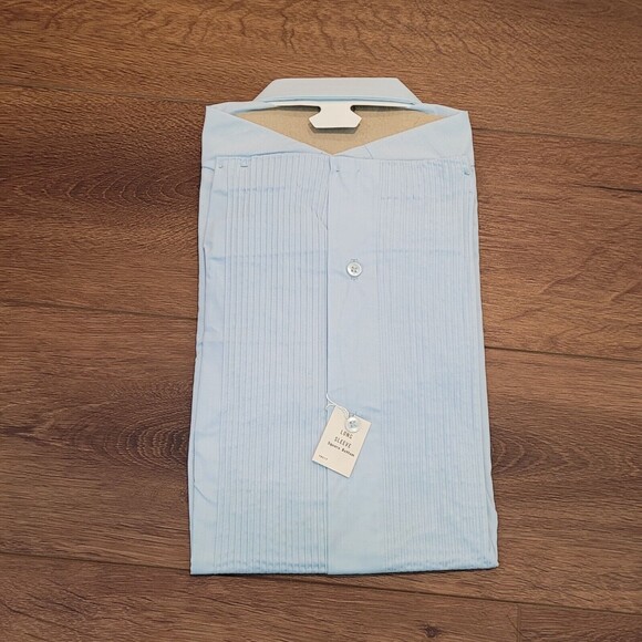 VTG Lady Manhattan Sz 12 S Blue Collar Pleat Long Sleeve Button Dura Smooth READ - Picture 15 of 16